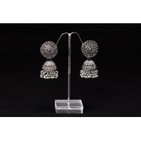 Attractive Oxidised Silver jhumki