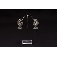 Peacock silver jhumki Earring