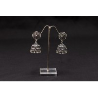 Astonishing Oxidised Silver jhumki