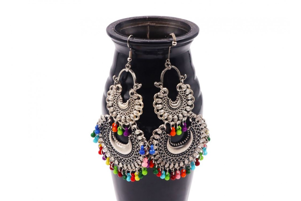 German silver Afghani Earring