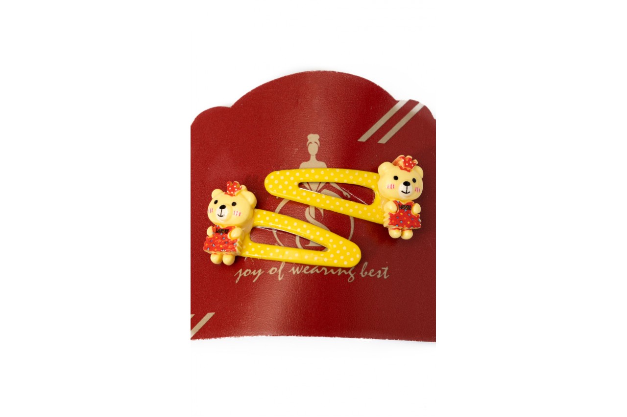 Animated Teddy kids hair clips (4 colour)