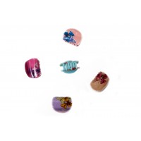 Oval Multishade Floral hair claws