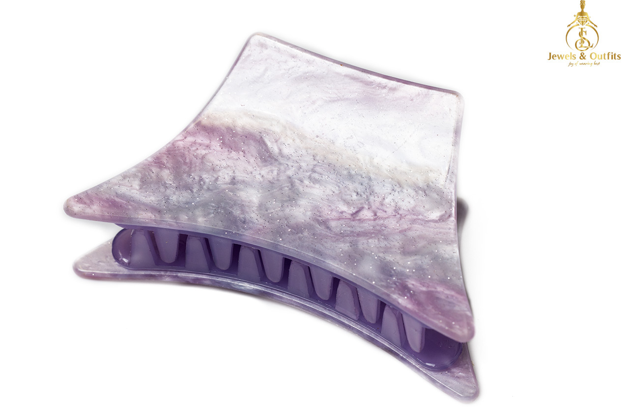 Purple Shiny oversized hair claws