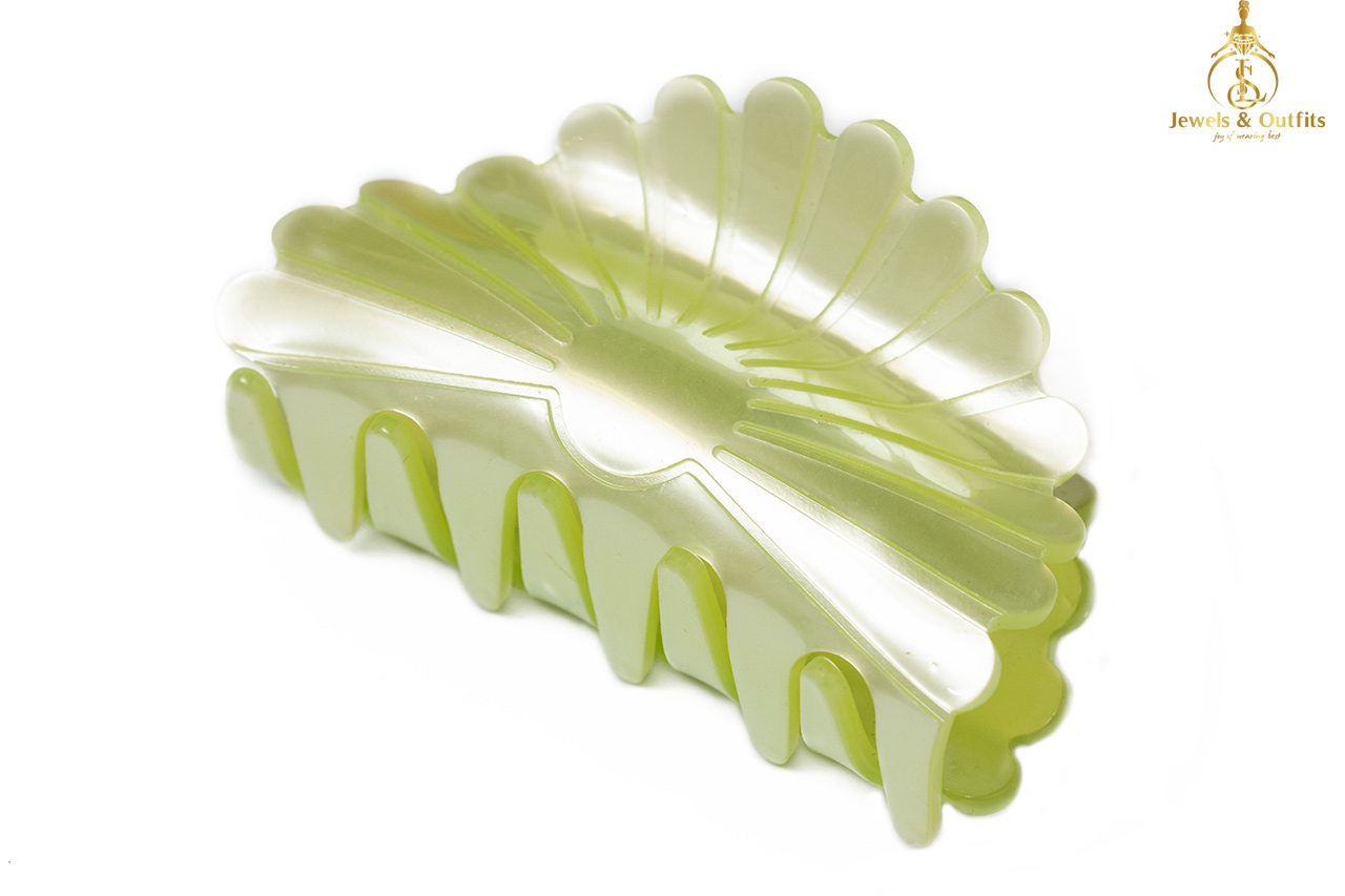 Mint green oversized hair claws