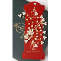 Stunning flared Pearl hair drape