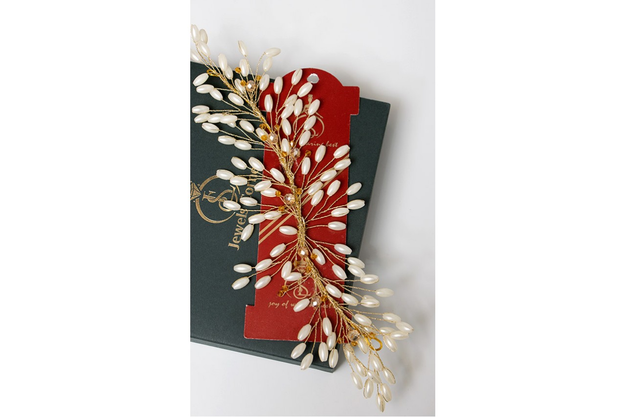 Silver And Golden hair wrap