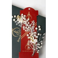 Astonishing Silver pearl hair wrap