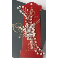 Beautiful Silver pearl hair wrap