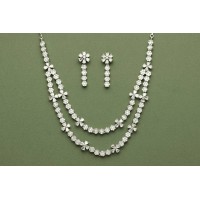 Double String CZ and AD necklace