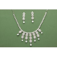Opulent Silver AD necklace