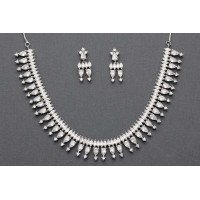 Charming Silver Plated AD necklace 