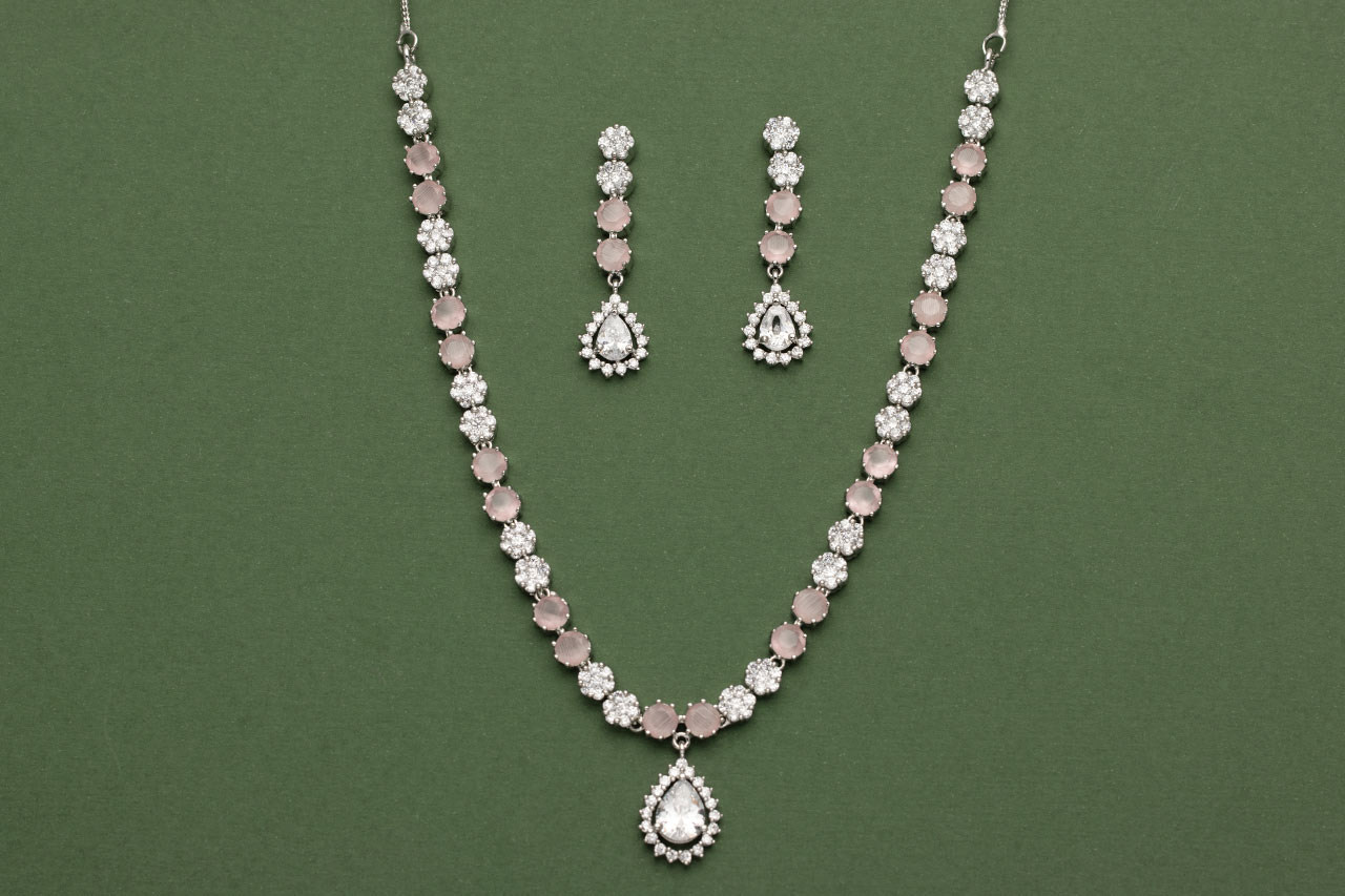 Elegant look AD/CZ necklace