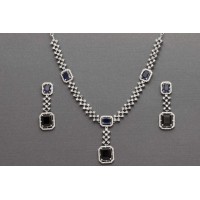 Delicate duel tone AD necklace 