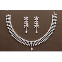 Silver plated AD necklace 