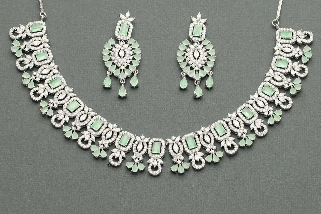 AD and CZ necklace