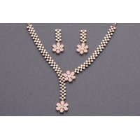 Flower pattern AD necklace