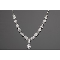 Stunning Silver American Diamond necklace