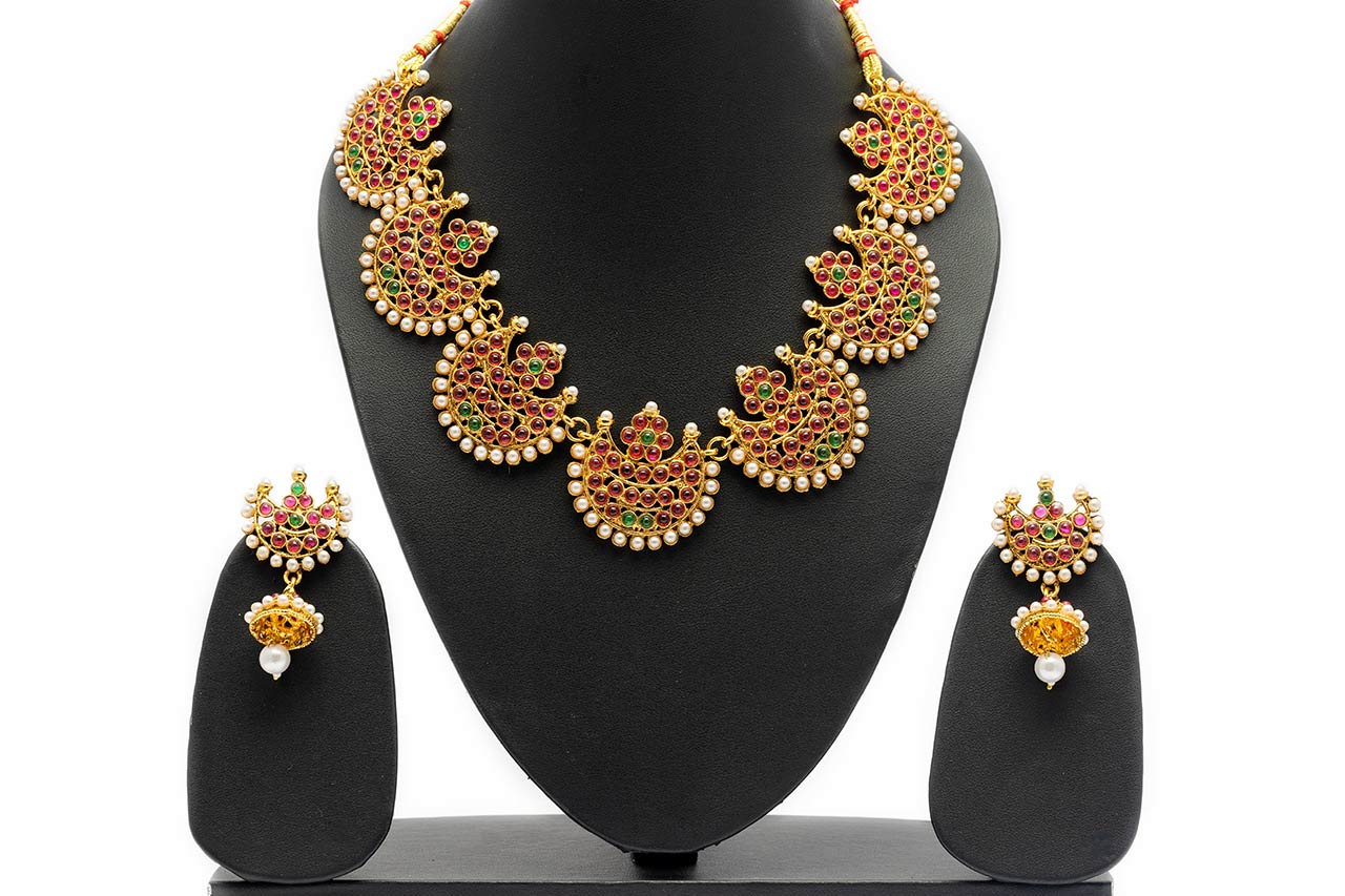 South Indian colourful necklace 