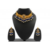 Blue choker necklace 