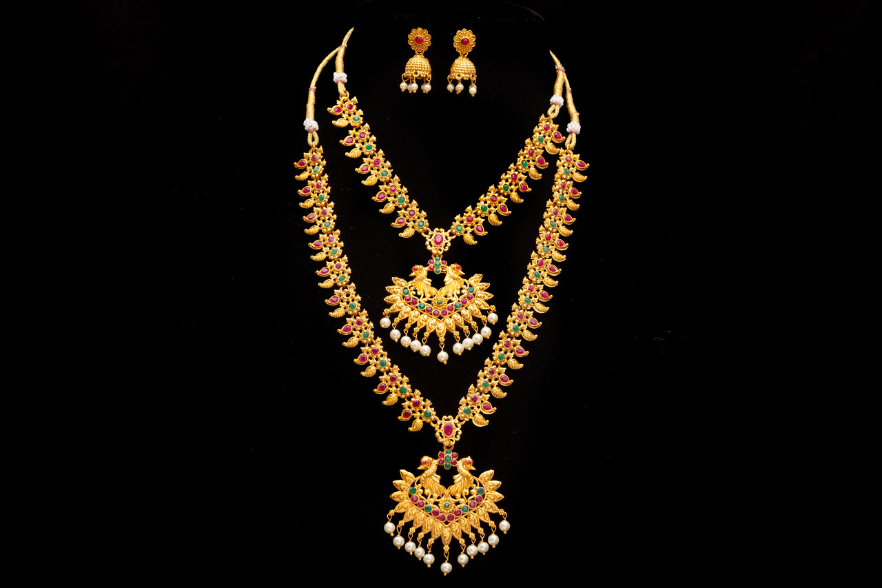 Peacock Pattern Two-in-one necklace 