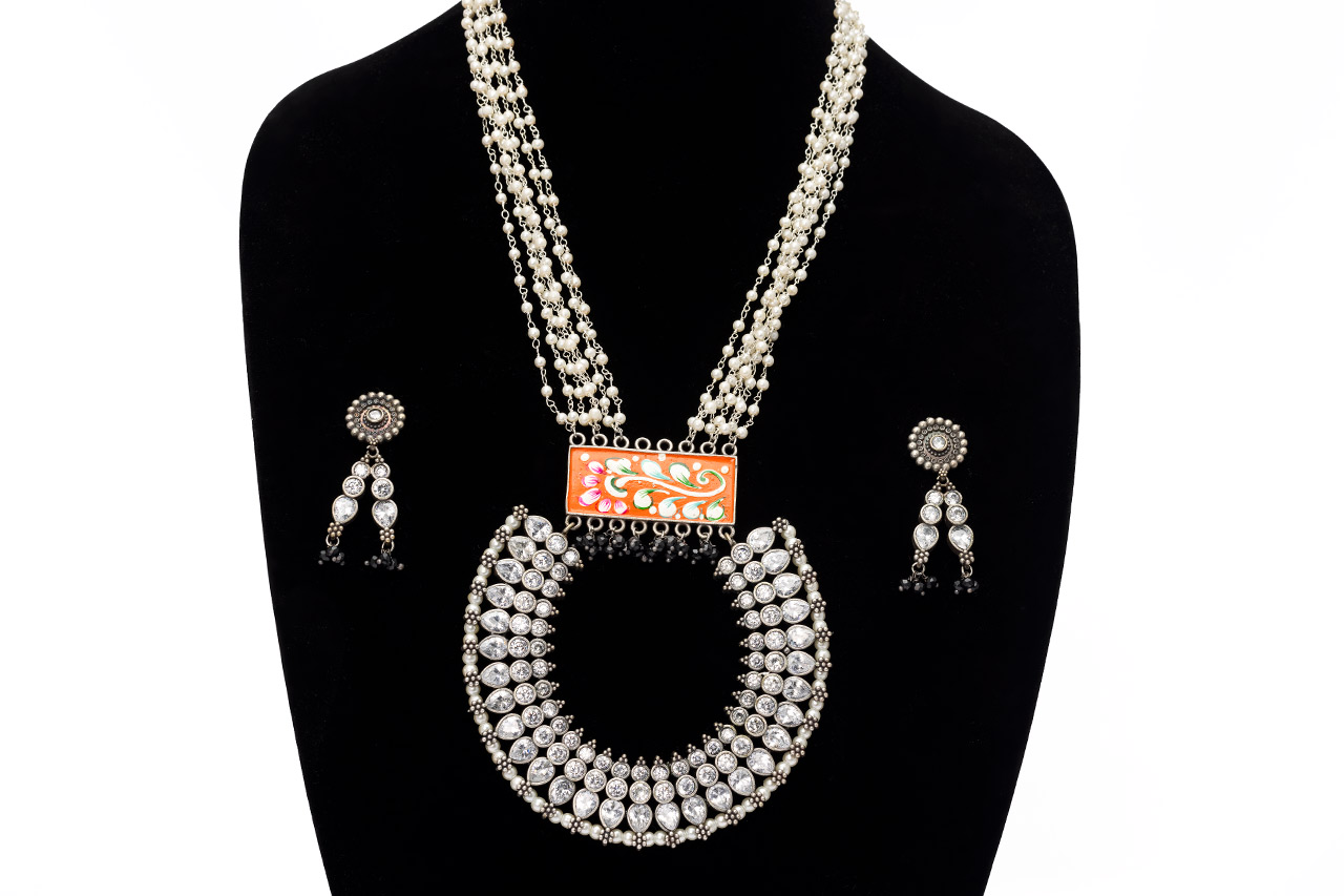 Silver Long neck piece