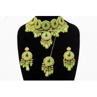 Mint Peacock Pattern Necklace