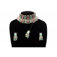 Rich look american diamond necklace