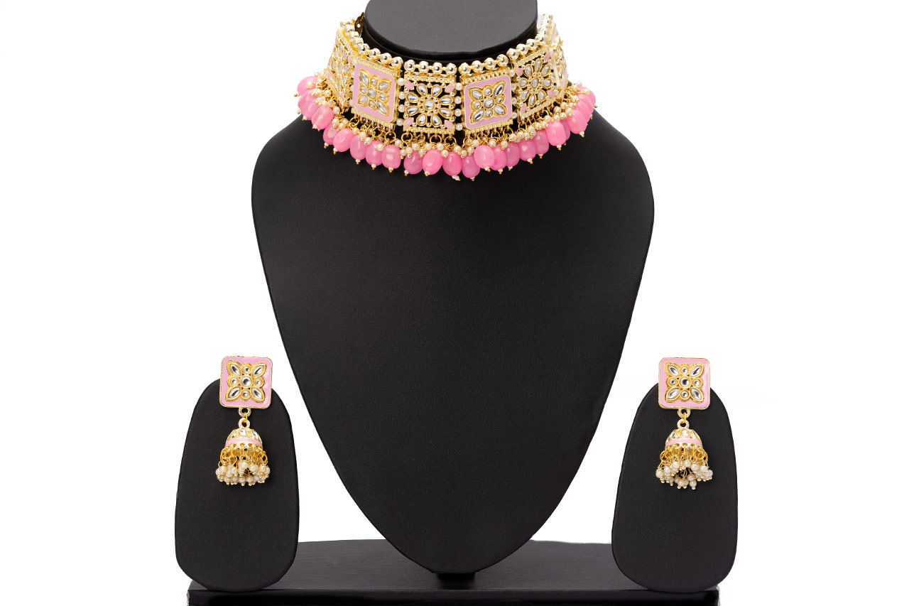 Kundan Choker necklace with beads