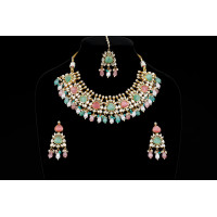 Pink and Mint shade Premium necklace