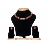 Colored CZ stone necklace 