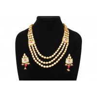 Flashy layered Kundan necklace