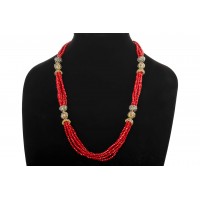 Glossy long Bead Necklace