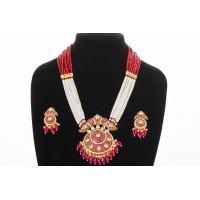 Royal style beaded long necklace