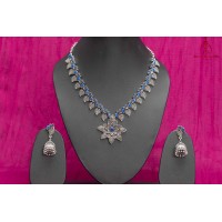 Floral silver Necklace (2 colours)