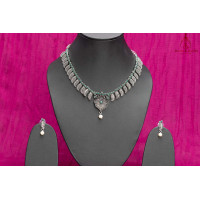 Leaf pattern silver Necklace (3 colours)