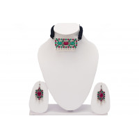 Astonishing Geometrical silver choker
