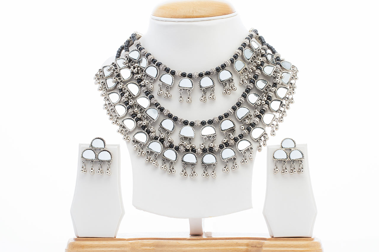 Attractive Silver oxidised Necklace