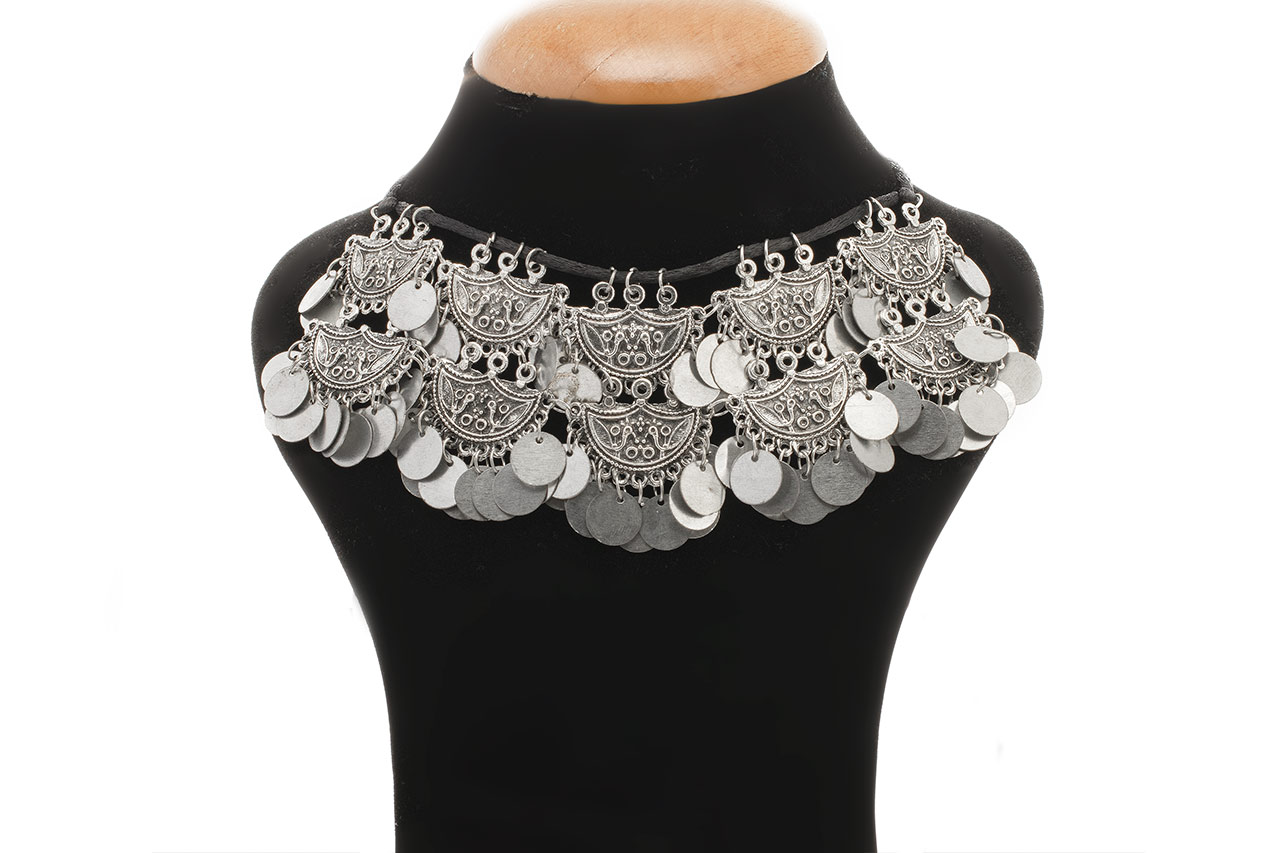 Banjara look Silver Necklace