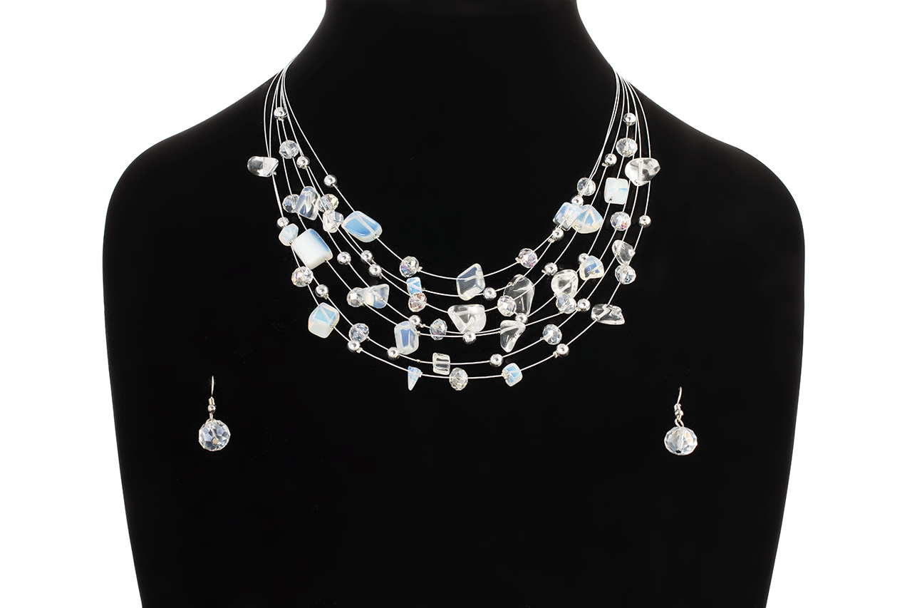 Glass Stone Bead Necklace