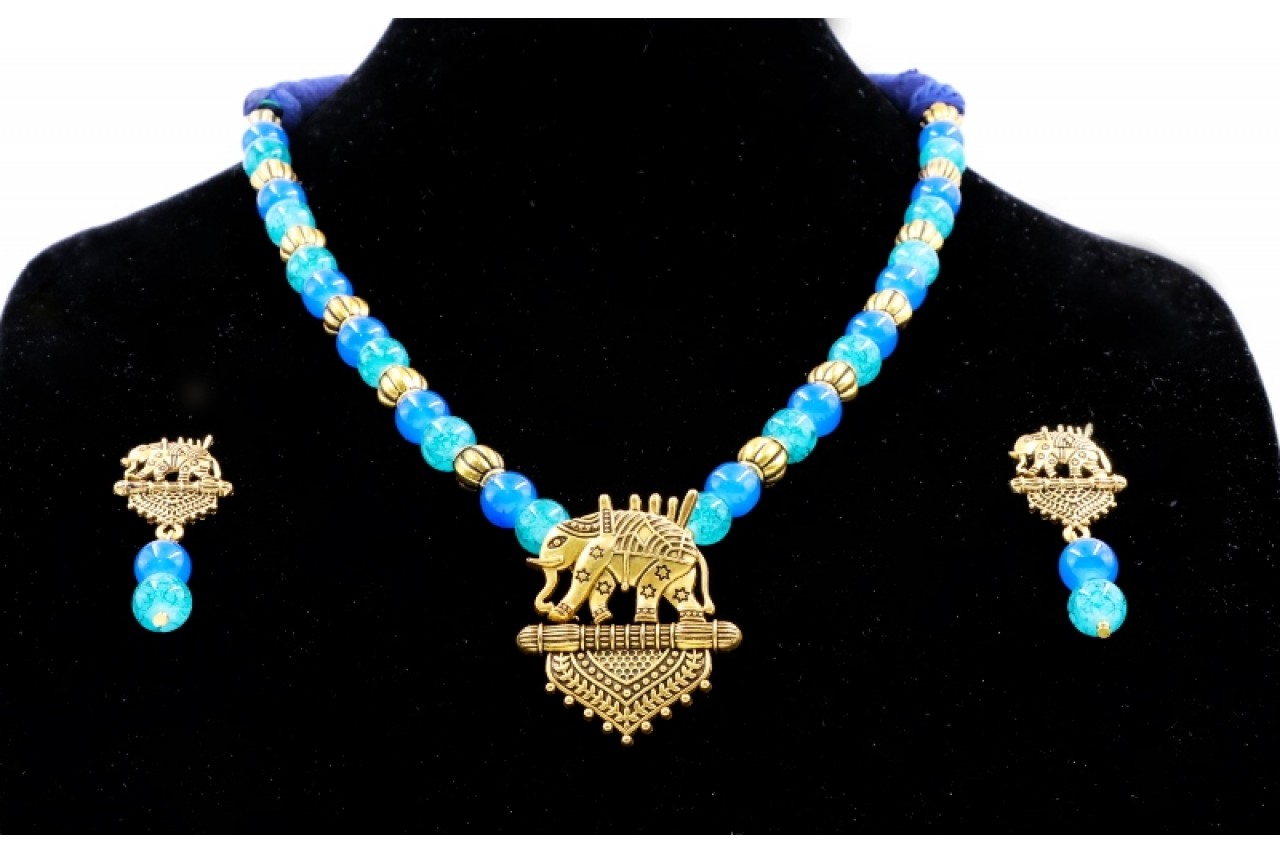 Glass and German Bead Necklace