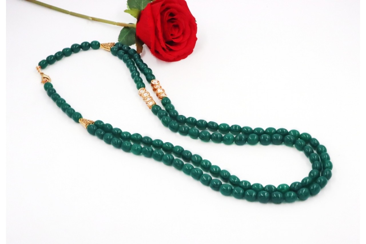 Green glass bead Necklace