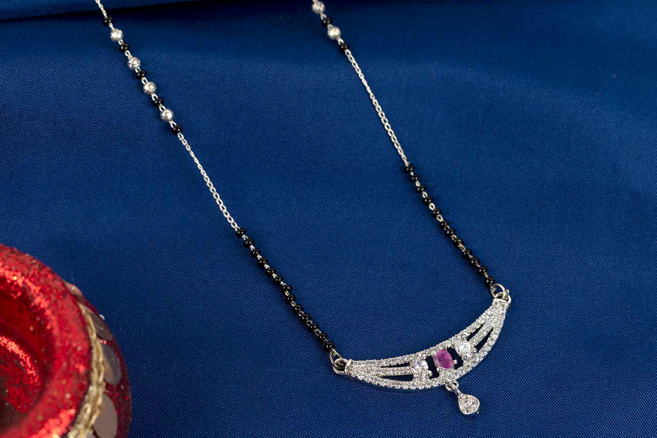 Silver Traditional Work Mangalsutra