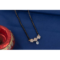 Rosegold 3 Floral pendent Mangalsutra
