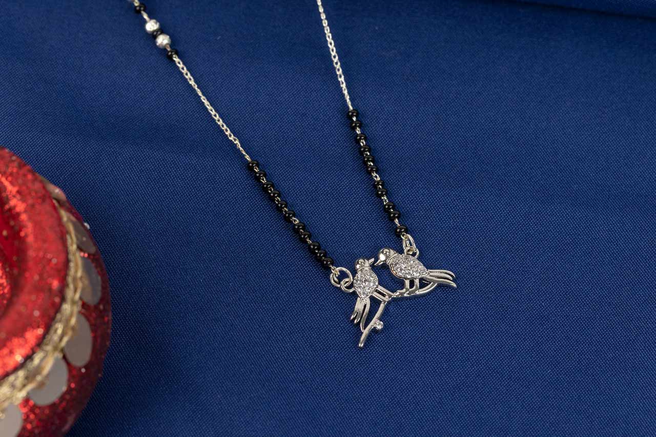 Birds in silver colour Mangalsutra