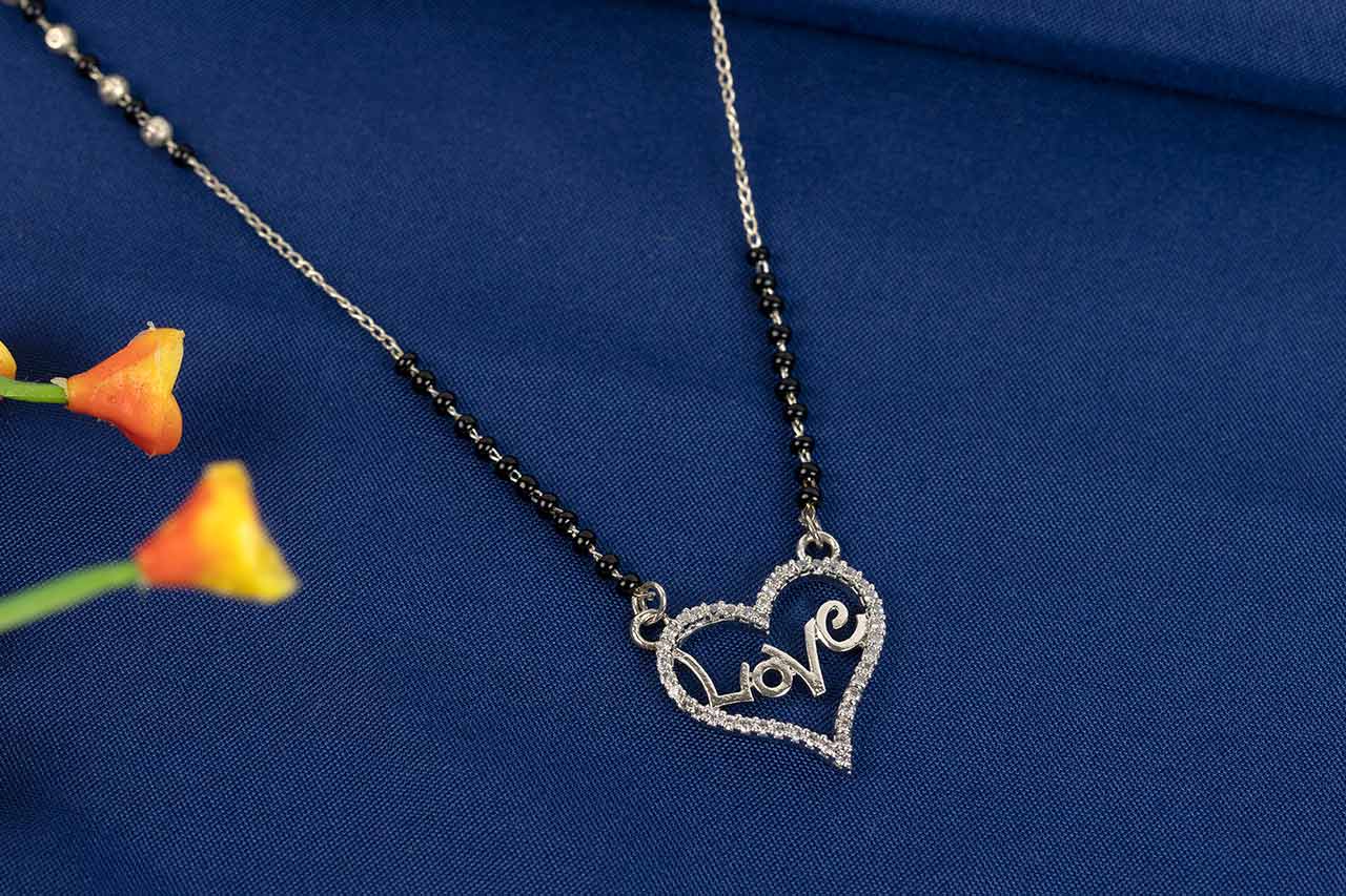Love in heart letter Mangalsutra