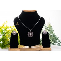 AD and CZ pendant set