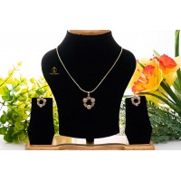 Triangle Rose gold pendant set