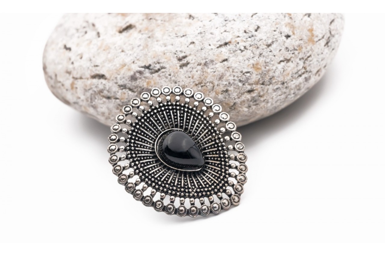 Oxidised Cocktail Ring 