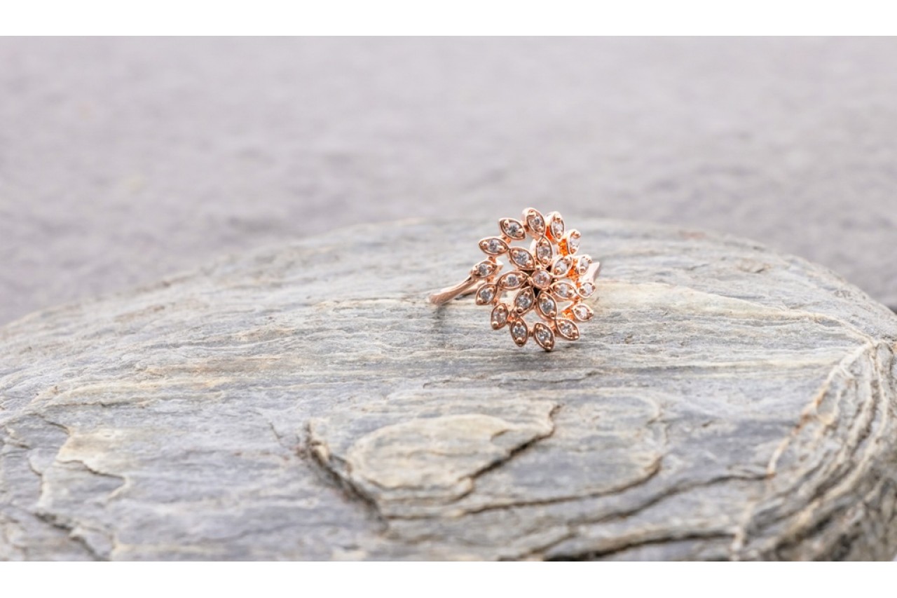 AD  flower pattern  ring