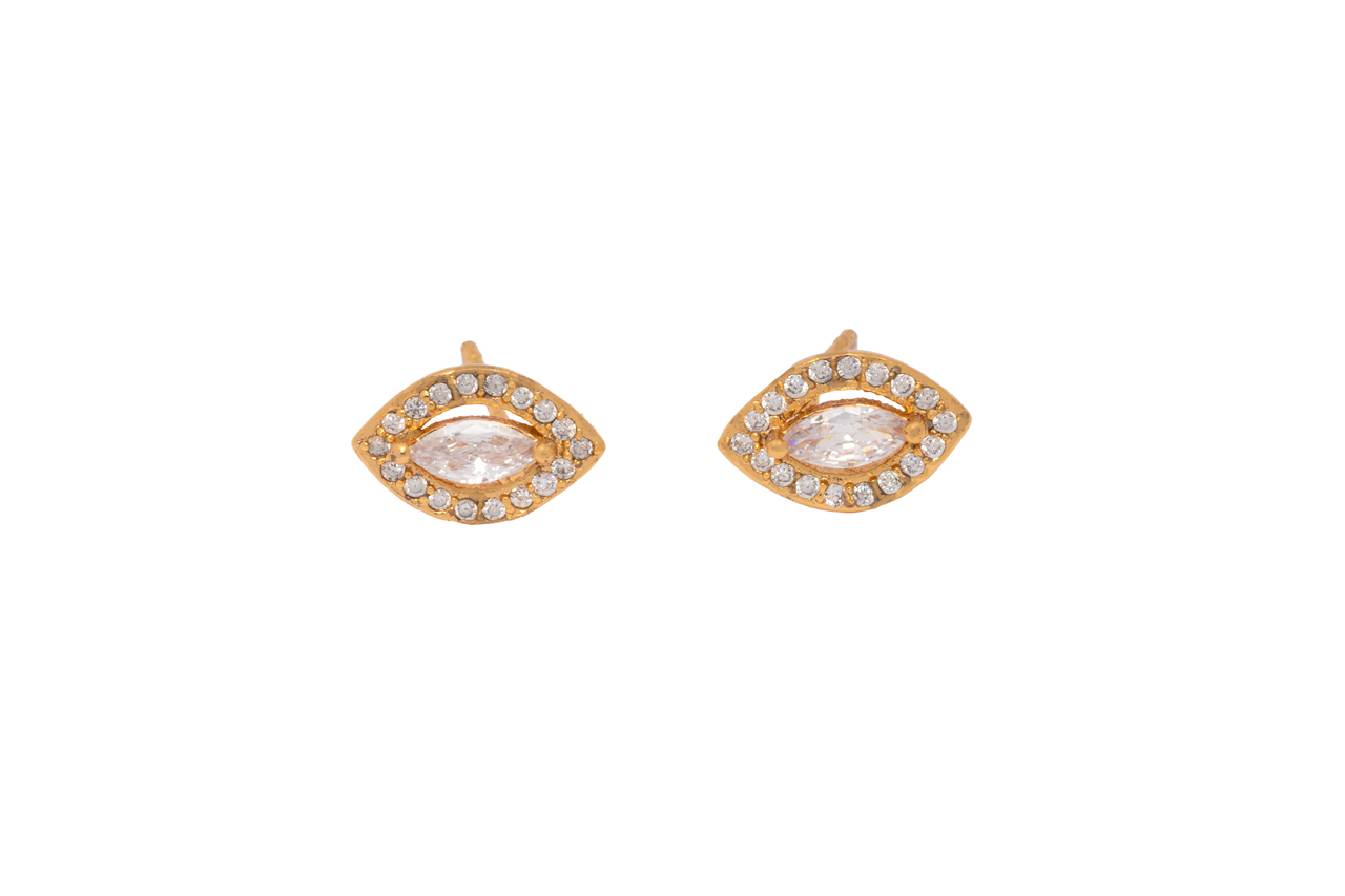 Eye cut Zircoin studs